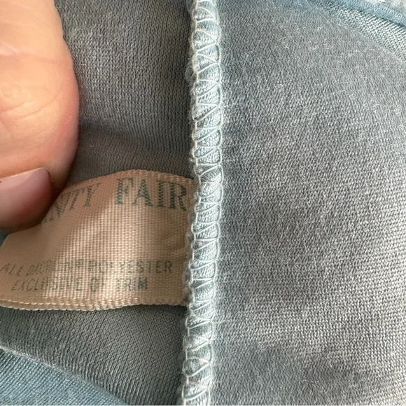 Vintage Vanity Fair Blue Velour Housecoat Robe Half-zip Women’s Size Medium - Picture 8 of 8